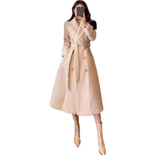 High End Mink Down Like Cotton Padded Jacket 2021 New Mid Long Cotton Padded Jacket And Down Jacket