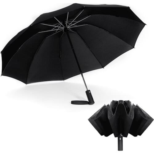 10 Ribs Automatic Folding Umbrella blue black Red wine Rain color womens umbrella Luxury Big Windproof umbrella rain women