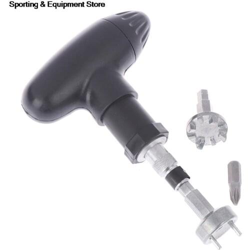1 Set Golf Spike Ratchet Handle Wrench Tool Bits Golf Remover Ripper Steel Ratcheting Shoe Cleats Practical Club
