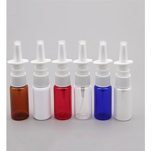 24pcs 15ml PET nasal spray bottle for medicine 0.5OZ nasal spray pump bottle with Pump Sprayer for cosmetic packaging