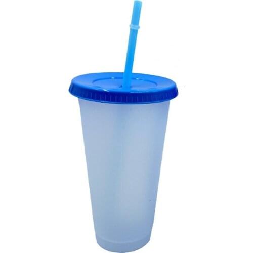 700ml Water Cup Eco-friendly Leakproof PP Color Changing Straw Cup Supplies Dorm Tumblers