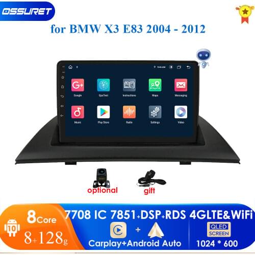 4+64/3+32/2+32/1+16 Carplay 4G Radio For BMW X3 E83 2004 - 2012 Car Multimedia Video Player Navigation stereo No 2din 2 din DVD