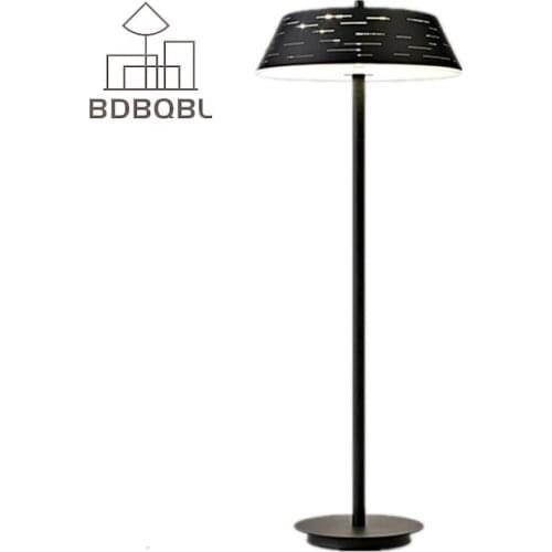 BDBQBL Black/White LED Floor Lamp Light Fixtures Nordic Polishing Restaurant Bedroom Modern Famous Design Fashion Study Light