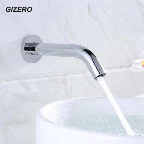 Sensor Faucet Automatic Inflrared Sensor Hand Touchless Tap Hotel Toilet Bathroom Infrared Faucet Wall Mounted ZR1031