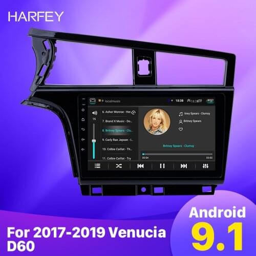 Harfey car GPS Radio Android 9.1 9 inch HD Touchscreen for 2017-2019 Venucia D60 with Bluetooth support DVR OBD2 Carplay