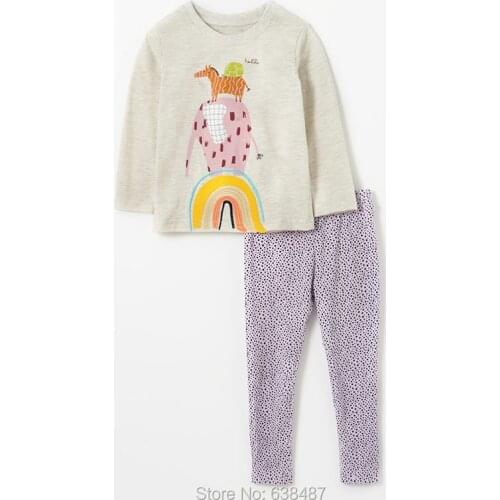 Quality 100% Knitted Cotton Bebe Girls Clothing Sets Outfits Long Sleeve T-shirt Pants 2pc Children Suits Baby Girl Clothes Sets