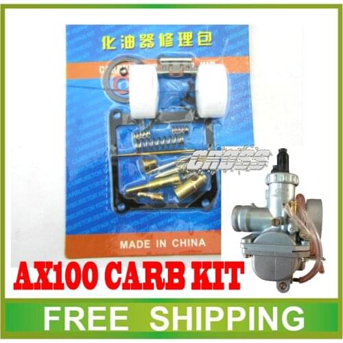 100cc motorcycle AX100 carburetor kits repair tools gasket jet gasket idle valve needle accessories free shipping
