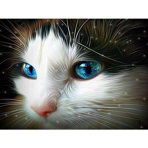 Cat Animal DIY Cross Stitch Embroidery 11CT Kits Craft Needlework Set Printed Canvas Cotton Thread Home Dropshipping