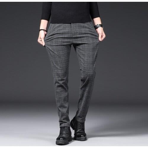 2021 Spring Autumn New Fashion Mens Casual Pants High Quality Brand Business Pants Male Clothing Cotton Formal Trousers Men