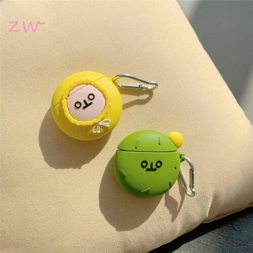 Cute Cactus Banana Man 3D Earphone Case Fashion Soft Silicone Case For Airpods 1 2 Pro Wireless Bluetooth Protective Cover Coque