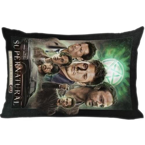 Big Size Supernatural TV Pillowcase Home Wedding Decorative Pillow Cover Rectangle Zipper Pillow Cases Satin Fabric A12.21
