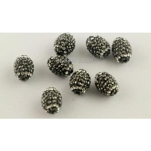 Wholesale DIY 50Pcs Crystal Rhinestones Connector Beads,Crystal Zircon Paved Spacer Loose Beads For Jewelry Making