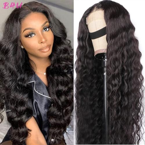 Loose Deep Wave Lace Front Wig Brazilian Loose Wave Human Hair Wig 13x4 Lace Frontal Wigs Pre Pluck Transparent Lace Closure Wig