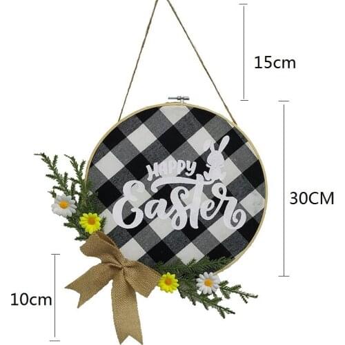 Easter Wreath 30 Cmwelcome Door Hang Welcome Card Board Home Decoration Supplies