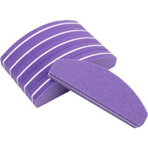 5/10Pcs Nail Files Double Side Half Round Sanding Buffer Block for UV Gel Polish Manicure Pedicure Nail Art Tools 3 Colors