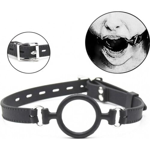 Full Silicone Harness O Ring Open Mouth Plug BDSM Oral Sex Bondage Gag Oral Fixation SM Slave Game Couple Flirting Sex Toys