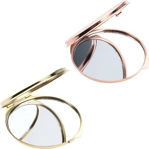 Portable Makeup Mirror Cosmetic Magnifying Round Pocket Make Up Mirror for Purse Travel Bag Home Office Mirror Makeup Shaving