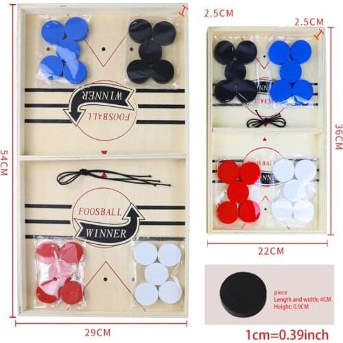 K1KD Family Table Ice Hockey Slingshot Fast Sling Puck Board Game Parent-child Toy