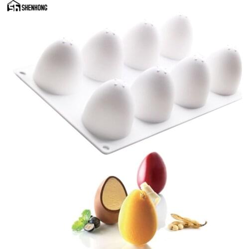 SHENHONG Egg Mousse Dessert Mould 3D Silicone Art Cake Mold Baking Pastry Silikonowe Moule Chocolate Pan
