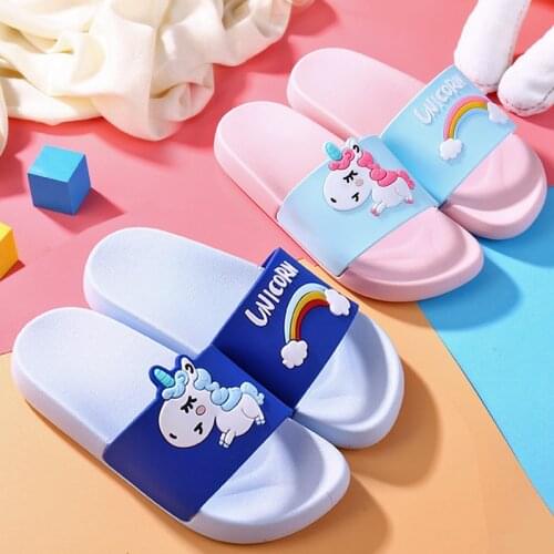 Cartoon Unicorn Women Men Slippers Alpaca Giraffe Home Summer Sandals Beach Slides Comfort Soft Sole Bathroom Shoes Flip Flops