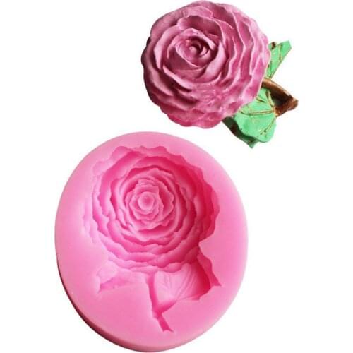 Rose Flowers Branches silicone mold Cake Chocolate Mold wedding Cake Decorating Tools Fondant Sugarcraft Cake Mold