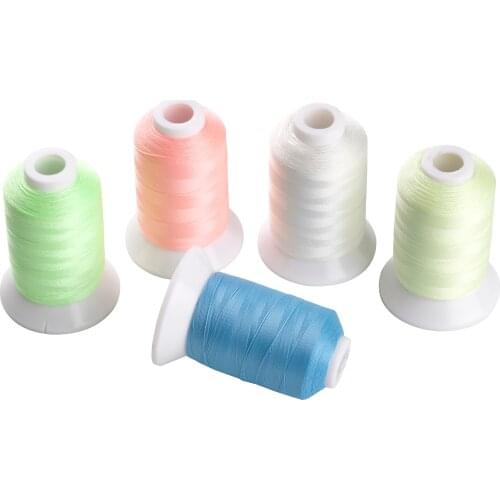 Glow in the Dark Sewing Embroidery Machine Thread Filament Luminated Yarn Polyester 1000m*5,150d/2 Washable Eco-Friendly Recycle