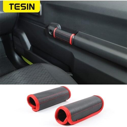 TESIN Interior Mouldings for Suzuki Jimny JB74 Car Innter Door Handle Protector Cover for Suzuki Jimny 2019 2020 Accessories
