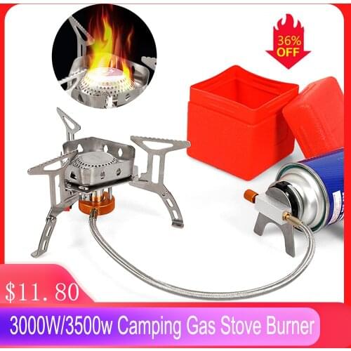 3000W/3500W Camping Gas Stove Burner Split Ultralight Cookware Burner for Outdoor Hiking Cookware Camping Split Gas Stove 캠핑
