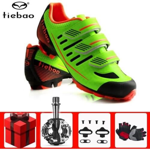 Tiebao Cycling Shoes SPD Pedal Set Mountain Bike Non-slip Sapatilha Ciclismo Mtb Men Sneakers Women Sport Bicycle Shoes