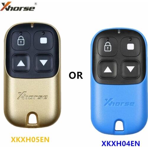 XHORSE 5pcs/Lot Multicolor Garage Universal Remote Key Fob 4 Button Blue XKXH04EN/ XKXH05EN Golden for VVDI Key Tool VVDI2