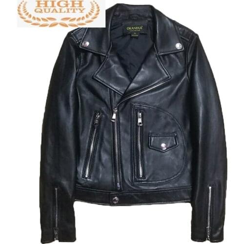 Real Fur Womens Genuine Leather Women Clothes 2021 Spring Autumn Korean Vintage Sheepskin Coat Female Jacket ZT2168