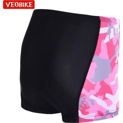 Veobike Women Cycling Shorts 3D Padded Underwear Pro Shockproof Anti-sweat Breathable Road MTB Riding Shorts Quick Dry Pink