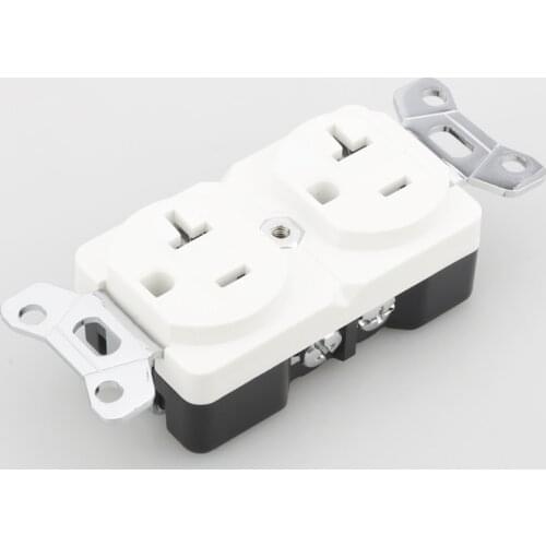 1piece Audiocrast W15R Pure copper Rhodium Plated AC US Power Duplex Receptacles wall outlet Socket distributor US Duplex