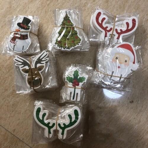 10pcs Santa Claus Snowman Tree Wine Glass Christmas Decorations For Home Table Place Cards Xmas Gift New Year Party Supplies