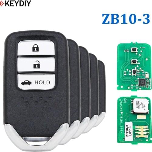 5PCS KEYDIY ZB Series Universal Smart Key ZB10-3 for KD900 KD-X2 Mini KD Car Key Remote Replacement Fit More than 2000 Models