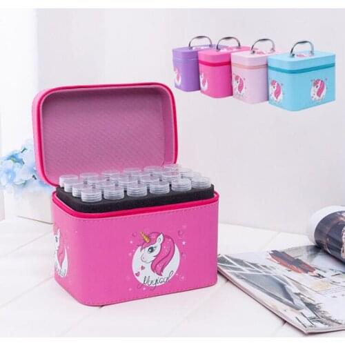 54 Bottles PU Leather Diamond Painting Charms Rhinestones Tool Storage Bag Case Organizer Beads Diamond Embroidery Storage Box