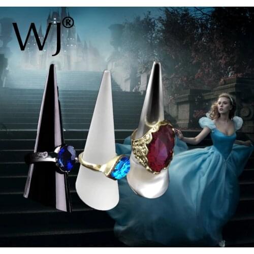 Acrylic Solid Finger Cone Ring Stand Display Holder Retail Shop Jewellery Showcase Countertop ~ Black Clear or Frosted available