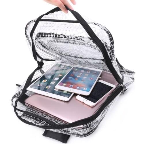 Unisex Anti-static Clear Backpack Travel Shoulder Bags PVC Rucksack Engineer Tools Bag