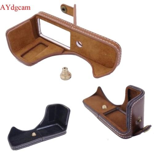 Camera case Bag for Canon EOS M2 EOS M1 EOS M Pu Leather Camera Half Body with wrist strap opening battery Design