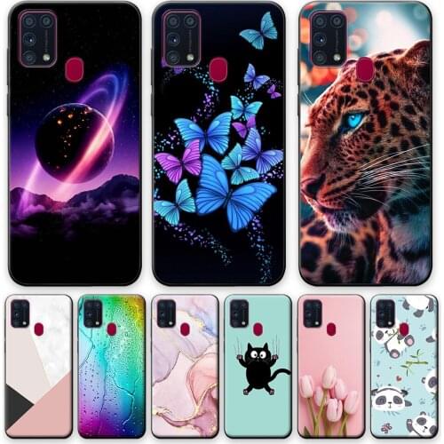 For Samsung M31 Case TPU Phone Bags on Galaxy M31 Soft Silicone Case For Samsung M31 m31 Animal Cool Back Cover For Samsung M31