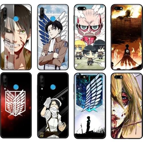 Black tpu Case For Huawei Honor 20 Lite 10 10i 20S 30S 30 Case Honor 7A 5.45 7s 7C 5.7 Case Cover Anime Attack On Titan