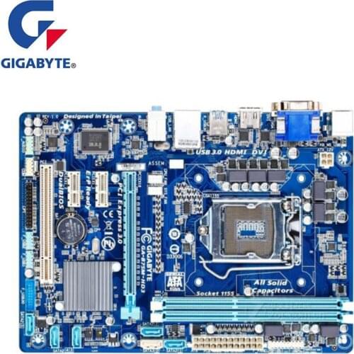 For Gigabyte GA-B75M-HD3 B75M-HD3 Motherboard LGA 1155 For Intel B75 B75M Used Desktop Mainboard USB3.0 SATA II PCI-E X16