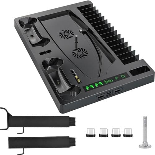 For Ps5 Dual Controller Station Charger Console Vertical Cooling Fan Stand Fast Charging For SONY Playstation5 PS5 Accessories
