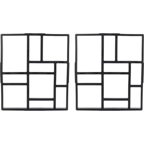 17.5X15.5X1.5Inch 2Pack Concrete Molds Reusable Walk Path Maker Paving DIY Path Garden Yard Patio Mold (10-Grid)