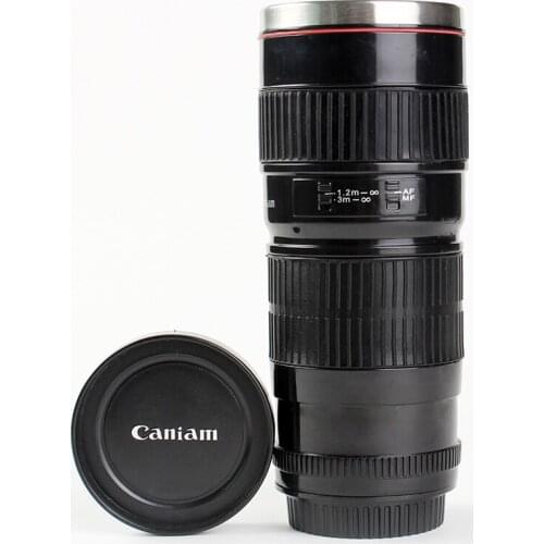 Fuuny Creative Camera Lens Mug With Lid Stainless Steel Mug For Water Tea Cup For Coffee Mug Travel Coffee Cups