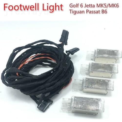 Hot Sale 1 Set Original Footwell Light For Golf 6 Jetta MK5 MK6 Tiguan Passat B6 7L0 947 415 5ND 947 415 7L0947415 5ND947415