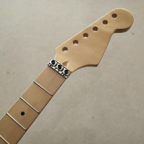 Maple Guitar Neck 22 frets 25.5inch Maple Fretboard With Locking Nut dot Inlay