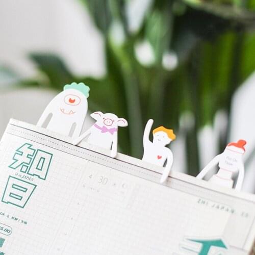 TUTU Creative cute bookmark paper little man multi-functional paper bookmark pages folder winded paper bookmarks H0307