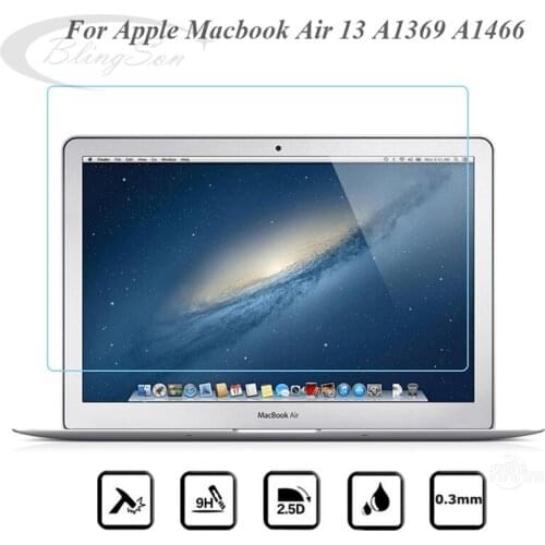 Laptop Screen Protector for Macbook Air 13 Tempered Glass Model A1369 A1466 0.3MM 9H Clear Anti-scratch Protective Film Glass