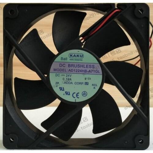 Original KAKU AD1224HB-A71GL 24V 0.19A 12025 12CM chassis cooling fan